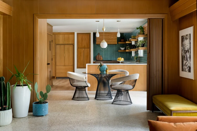 Luxury wood finishes and modern kitchen